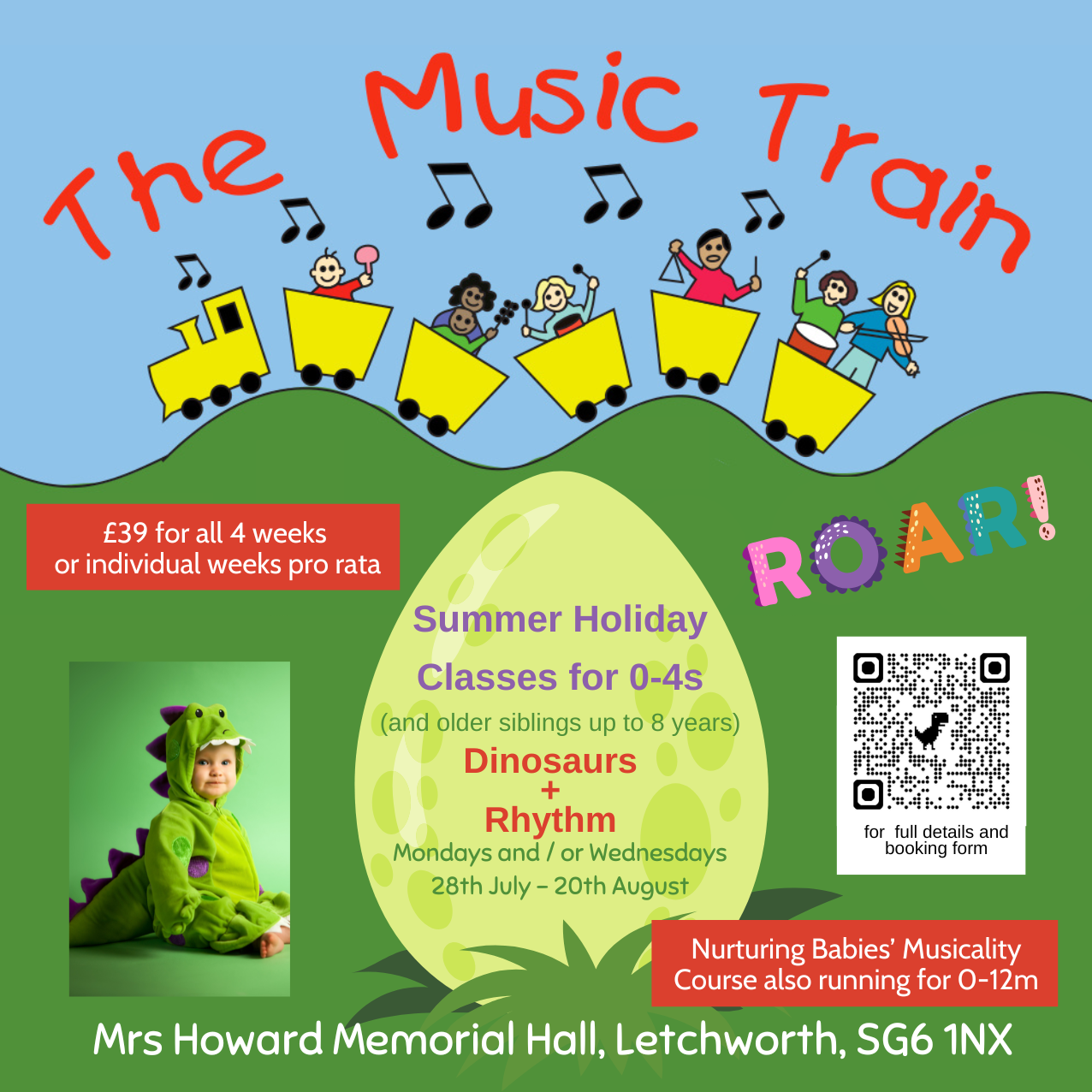 summer holiday music classes advert